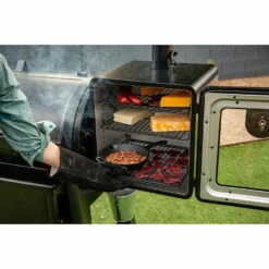 Pit Boss Side Smoker Attachment -Out Griller Shop 10083 side smoker lifestyle2 1