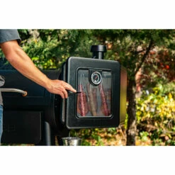 Pit Boss Side Smoker Attachment -Out Griller Shop 10083 side smoker lifestyle 1