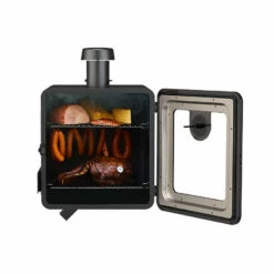 Pit Boss Side Smoker Attachment -Out Griller Shop 10083 side smoker open food 1