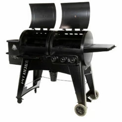 Pit Boss Navigator Pellet/Gas Combo Grill -Out Griller Shop 10529 PB1230G studio right open