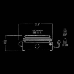 Pit Boss Portable Tabletop 1-Burner Griddle -Out Griller Shop 10558 PB200GS