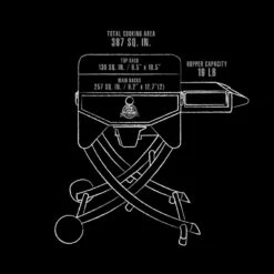 Pit Boss Mahogany 260 Portable Wood Pellet Grill -Out Griller Shop 10570 interior