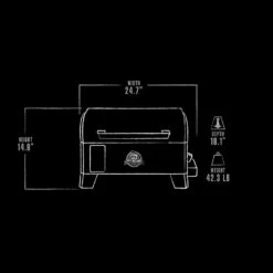 Pit Boss Mahogany 150PPS Tabletop Wood Pellet Grill -Out Griller Shop 10697 exterior