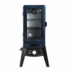 Pit Boss 3-Series Analog Vertical Smoker, Blue Hammertone