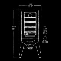 Pit Boss 3-Series Analog Vertical Smoker, Blue Hammertone -Out Griller Shop 10772exterior
