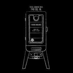 Pit Boss 3-Series Analog Vertical Smoker, Blue Hammertone -Out Griller Shop 10772interior