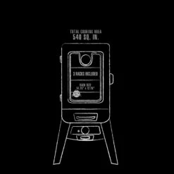 Pit Boss 2-Series Gas Vertical Smoker, Red Hammertone -Out Griller Shop 10791 interiordimensions