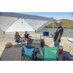 Pit Boss Pit Stop, Portable Charcoal Grill W/ Cover And Bag - Blue -Out Griller Shop 10824 pit stop charcoal lifestyle beach2