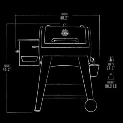 Pit Boss 440FB1 Matte Black Wood Pellet Grill -Out Griller Shop 10906 PB440FB1 exterior