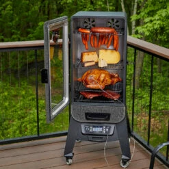 Pit Boss 3-Series Digital Vertical Smoker, Silver Hammertone -Out Griller Shop 10947 Digital Vertical Lifestyle2