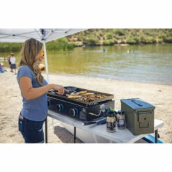 Pit Boss 3-Burner Tabletop Griddle -Out Griller Shop 10960 2b tabeltop griddle lifestyle beach 1