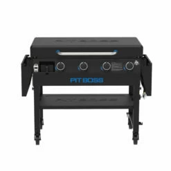 Pit Boss 4-Burner Deluxe Griddle With Side Shelves + Lid