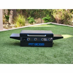 Pit Boss 4-Burner Deluxe Griddle With Side Shelves + Lid -Out Griller Shop 10963 4Burner Deluxe Folded Down