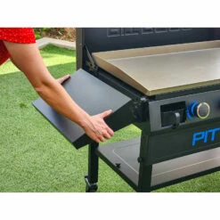 Pit Boss 4-Burner Deluxe Griddle With Side Shelves + Lid -Out Griller Shop 10963 4Burner Deluxe Side Shelf