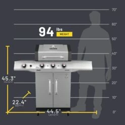 3-BURNER GAS GRILL SILVER -Out Griller Shop 277b7e3cdbc1b46cd2be45420c84564f 463732723