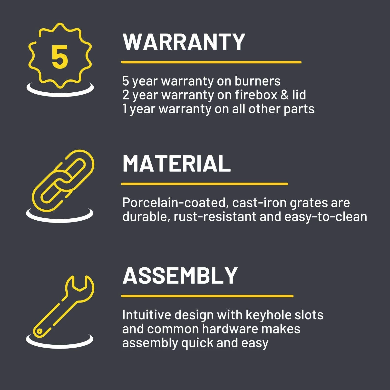 3-BURNER GAS GRILL BLACK 12 3-BURNER GAS GRILL BLACK - Image 10