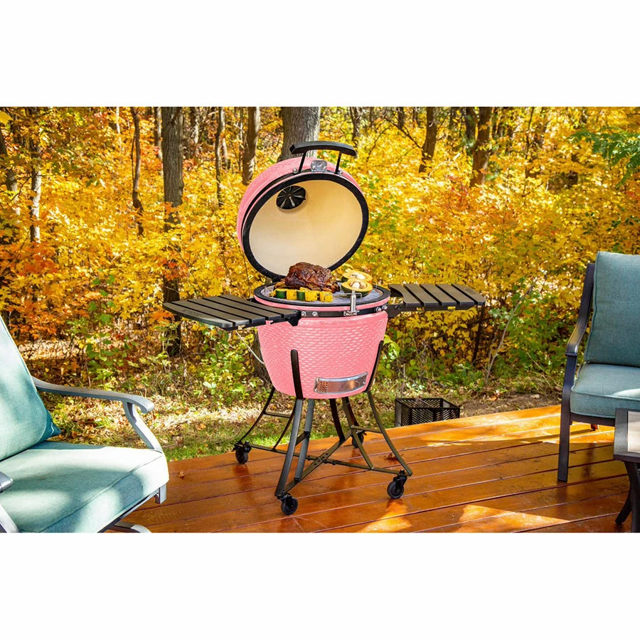 Pit Boss K24 Ceramic Charcoal Grill | Pink 5 Pit Boss K24 Ceramic Charcoal Grill | Pink - Image 3