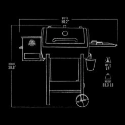 Pit Boss Mahogany 440 Deluxe Wood Pellet Grill -Out Griller Shop 72455 PB440D2 exteriorcopy