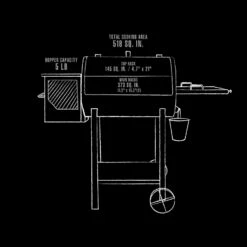 Pit Boss Mahogany 440 Deluxe Wood Pellet Grill -Out Griller Shop 72455 PB440D2 interiorcopy