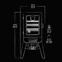 Pit Boss 2-Series Analog Electric Vertical Smoker -Out Griller Shop 77220 PBV2A1 exterior