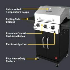 3-BURNER GAS GRILL BLACK 16 3-BURNER GAS GRILL BLACK -Out Griller Shop 9b7db5f2de71efc08be42222e1549bcd 463732623