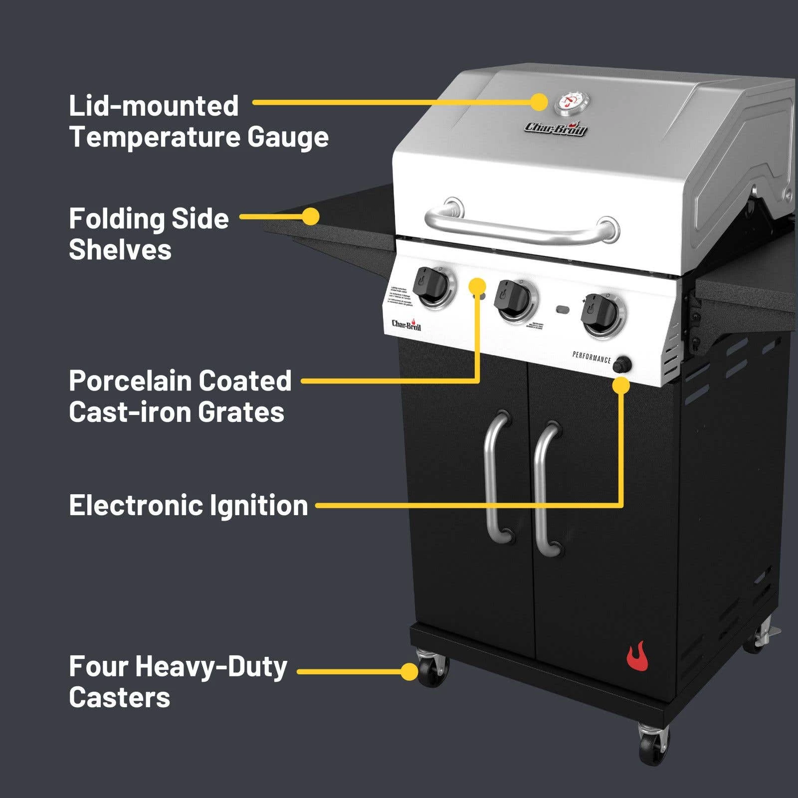 3-BURNER GAS GRILL BLACK 7 3-BURNER GAS GRILL BLACK - Image 5