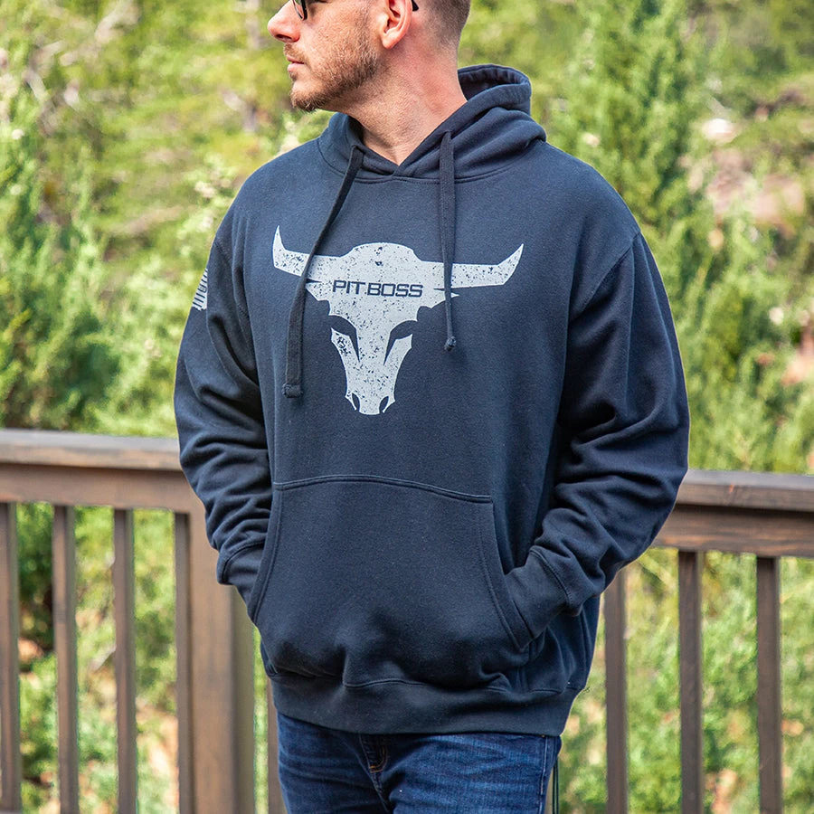 Men’s Midnight Navy Bull Hoody - M 4 Men’s Midnight Navy Bull Hoody - M - Image 2