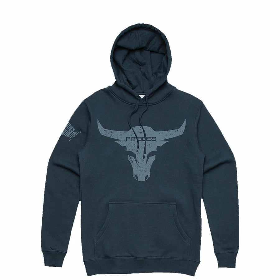Men’s Midnight Navy Bull Hoody - M 3 Men’s Midnight Navy Bull Hoody - M
