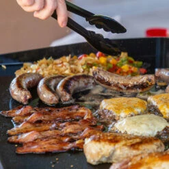 Ceramic Griddle Top - 1 & 2 Burner Portable Tabletop -Out Griller Shop CeramicCoatedTop Lifestyle001