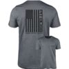 Pit Boss Vertical Flag Men’s T-Shirt - Titanium Heather Gray - S -Out Griller Shop M PITB023 PitBossVerticalFlag 02