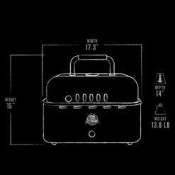 Pit Boss Pit Stop, Portable Charcoal Grill W/ Cover And Bag - Blue -Out Griller Shop PBCSL200 exterior 2