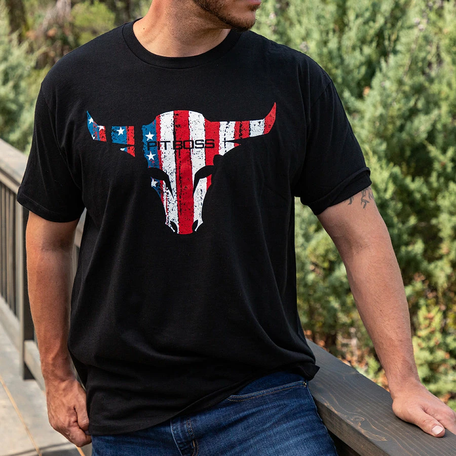 Pit Boss American Bull Men’s T-Shirt - Black - S 5 Pit Boss American Bull Men’s T-Shirt - Black - S - Image 3