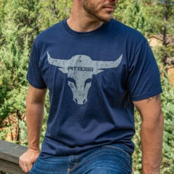Pit Boss Men’s Midnight Navy Bull T-Shirt - S -Out Griller Shop bullnavy ls1