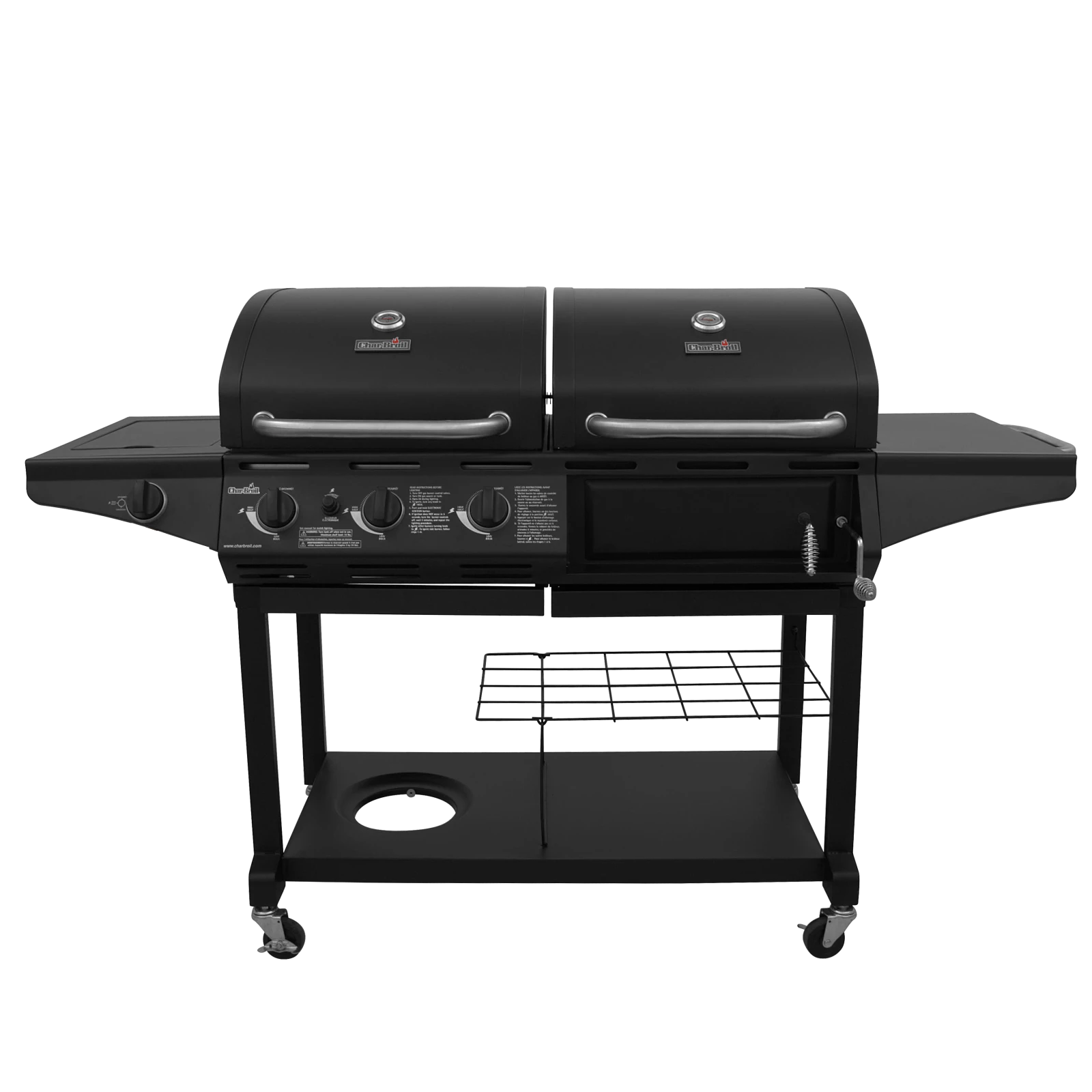 Deluxe Charcoal & Gas Combo Grill 3 Deluxe Charcoal & Gas Combo Grill