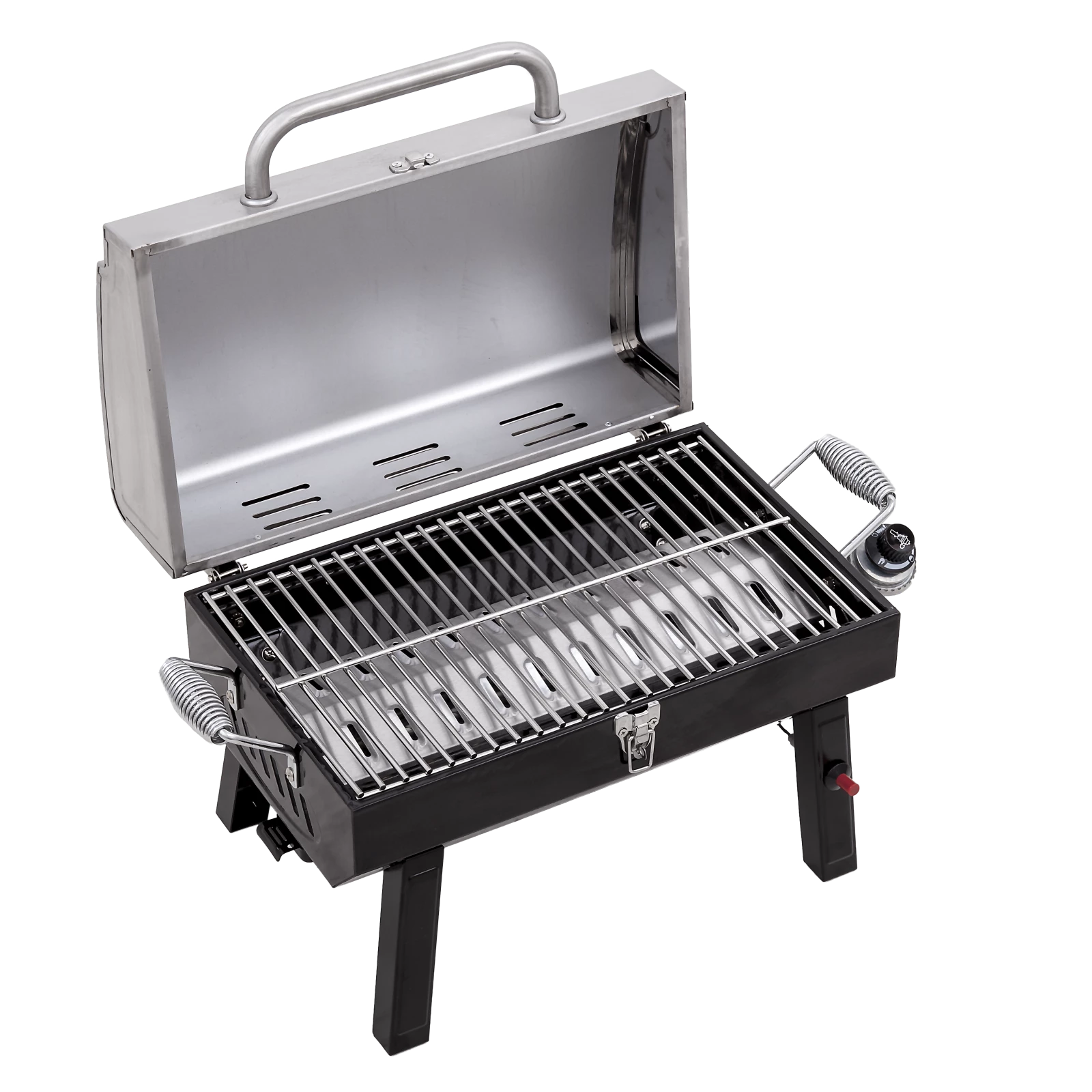 1-Burner Portable Propane Gas Grill In Stainless Steel 5 1-Burner Portable Propane Gas Grill In Stainless Steel - Image 3