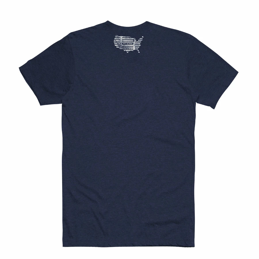 Pit Boss American Bull Men’s T-Shirt - Navy Heather - M 4 Pit Boss American Bull Men’s T-Shirt - Navy Heather - M - Image 2